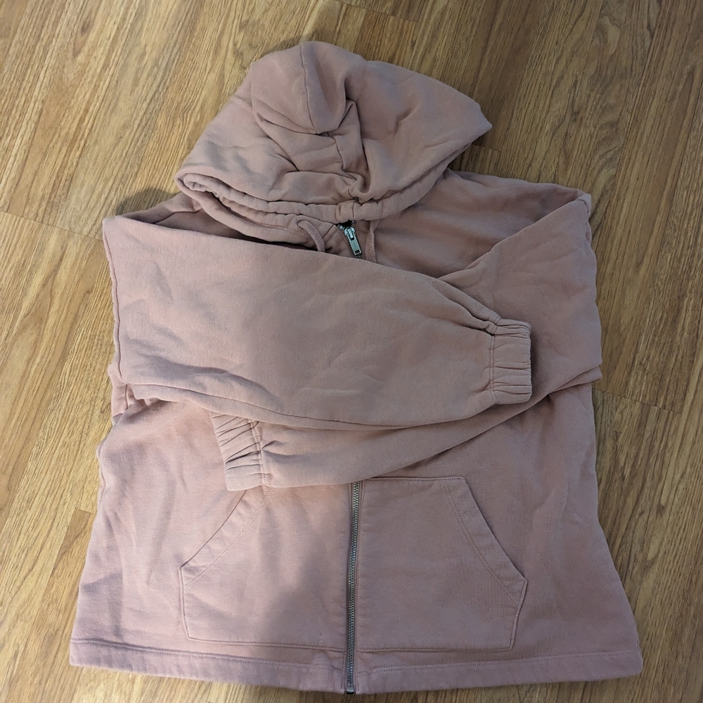 Pink Cropped Hoodie
